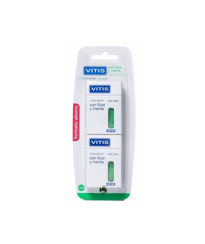 VITIS SEDA DENTAL CON FLUOR Y MENTA 50 M 2 U
