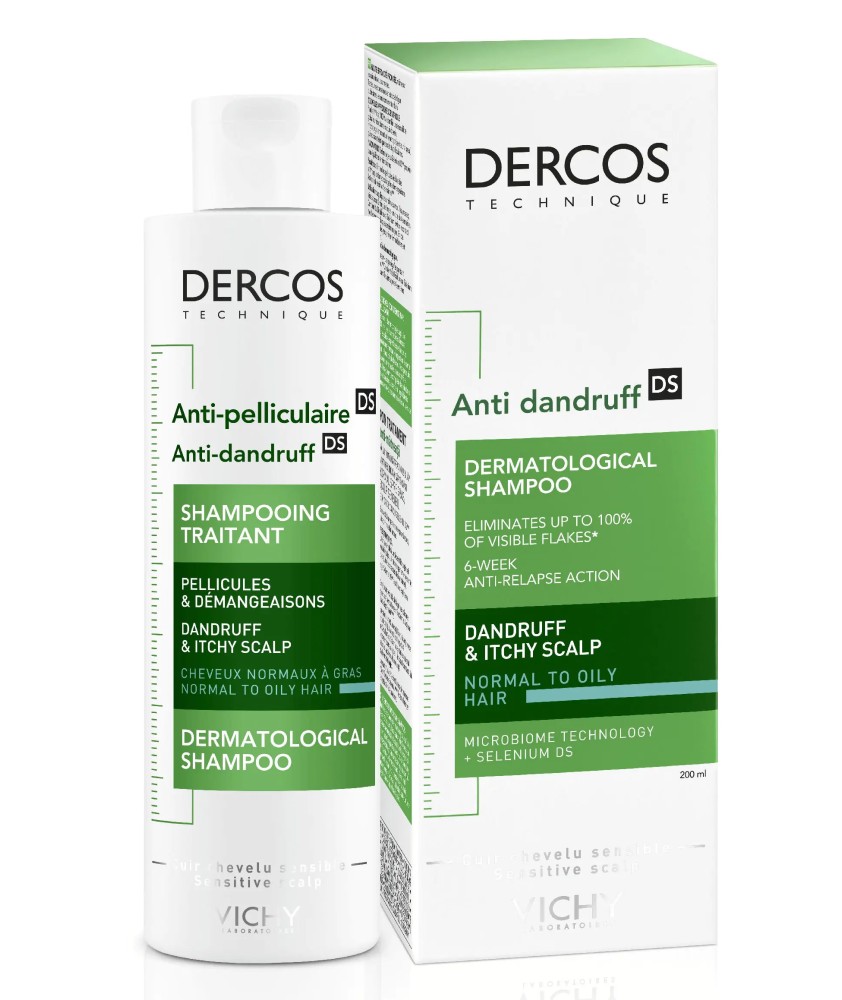DERCOS TECHNIQUE ANTICASPA GRASA 200 ML