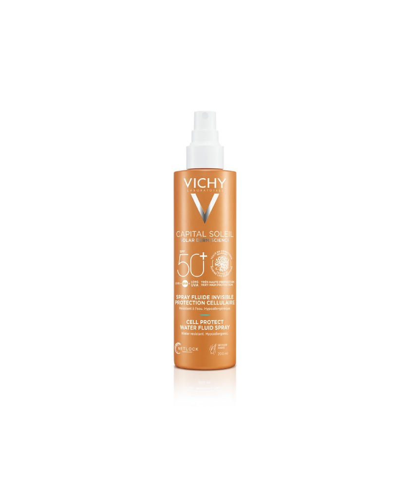 CAPITAL SOLEIL CELL PROTECT WATER FLUID SPF 50+ SPRAY 1 ENVASE 200 ML