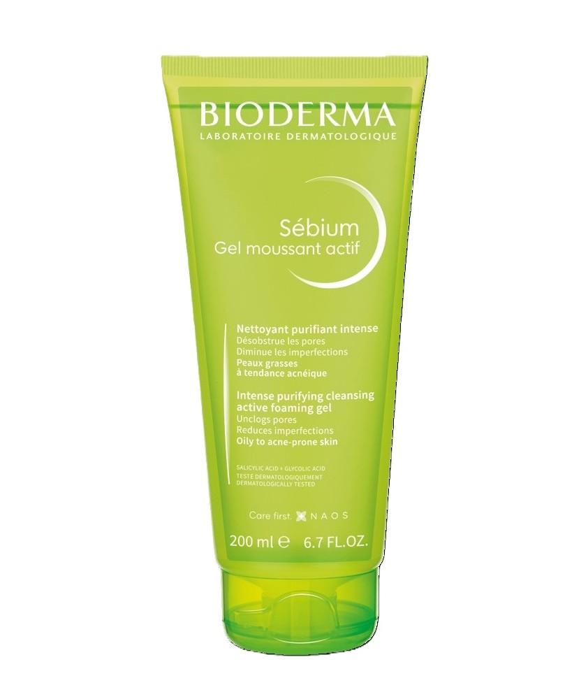 SEBIUM GEL MOUSSANT ACTIF 1 TUBO 200 ML