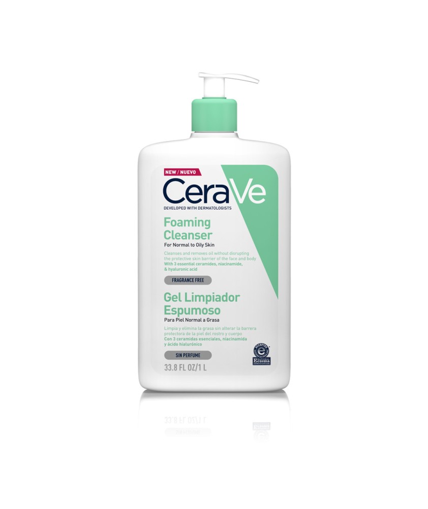 CERAVE GEL LIMPIADOR ESPUMOSO 1 ENVASE 1000 ML