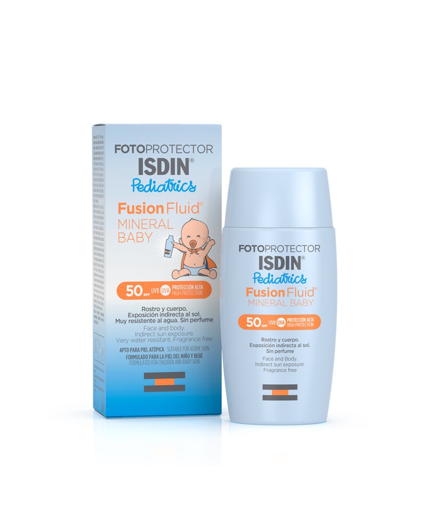 FOTOPROTECTOR ISDIN SPF 50+ FUSION FLUID MINERAL PEDIÁTRICO